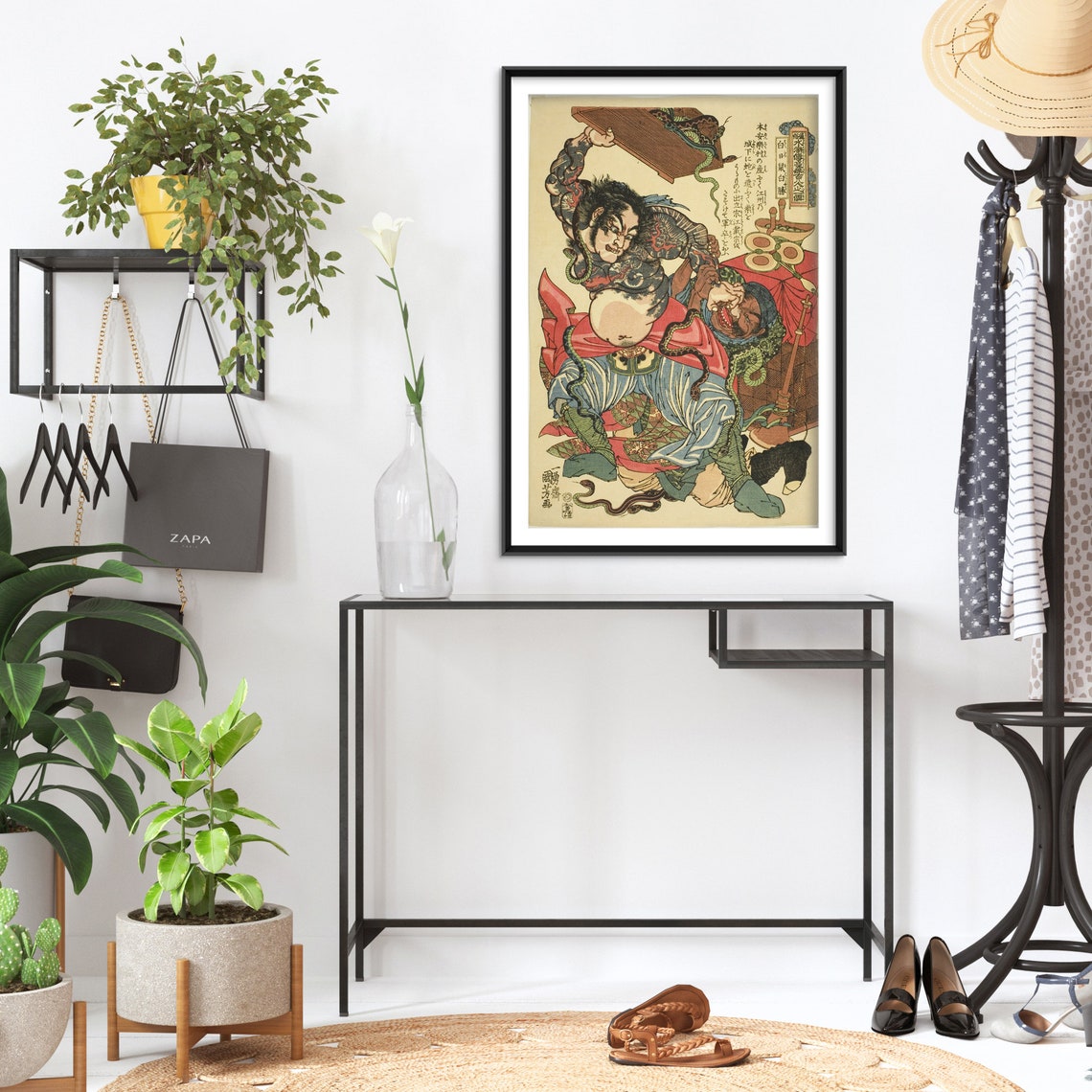 Utagawa Kuniyoshi Bai Sheng Hakujisso Hakusho Heroes Of The Water Margin 1835 Painting Poster Print Art Gift Japan Japanese Ukiyo E - Image 2