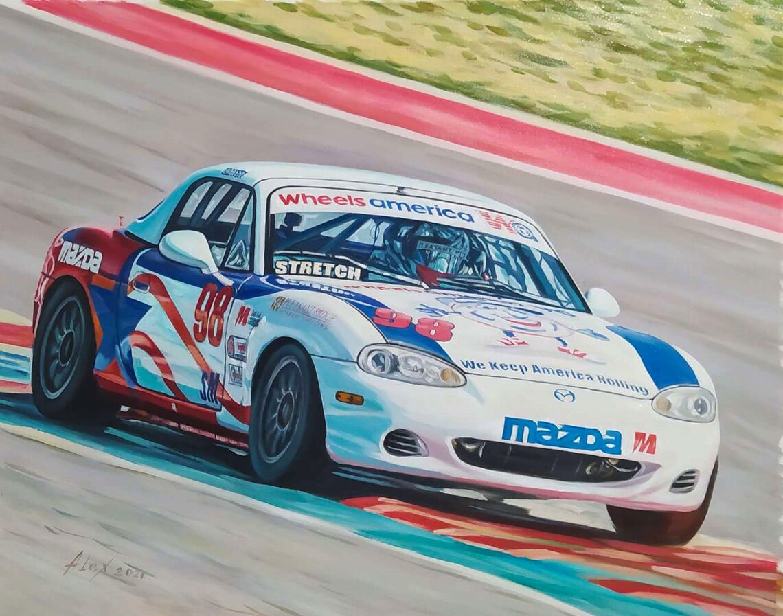 Custom Car Portrait, Personalized Oil Art Print - Image 2