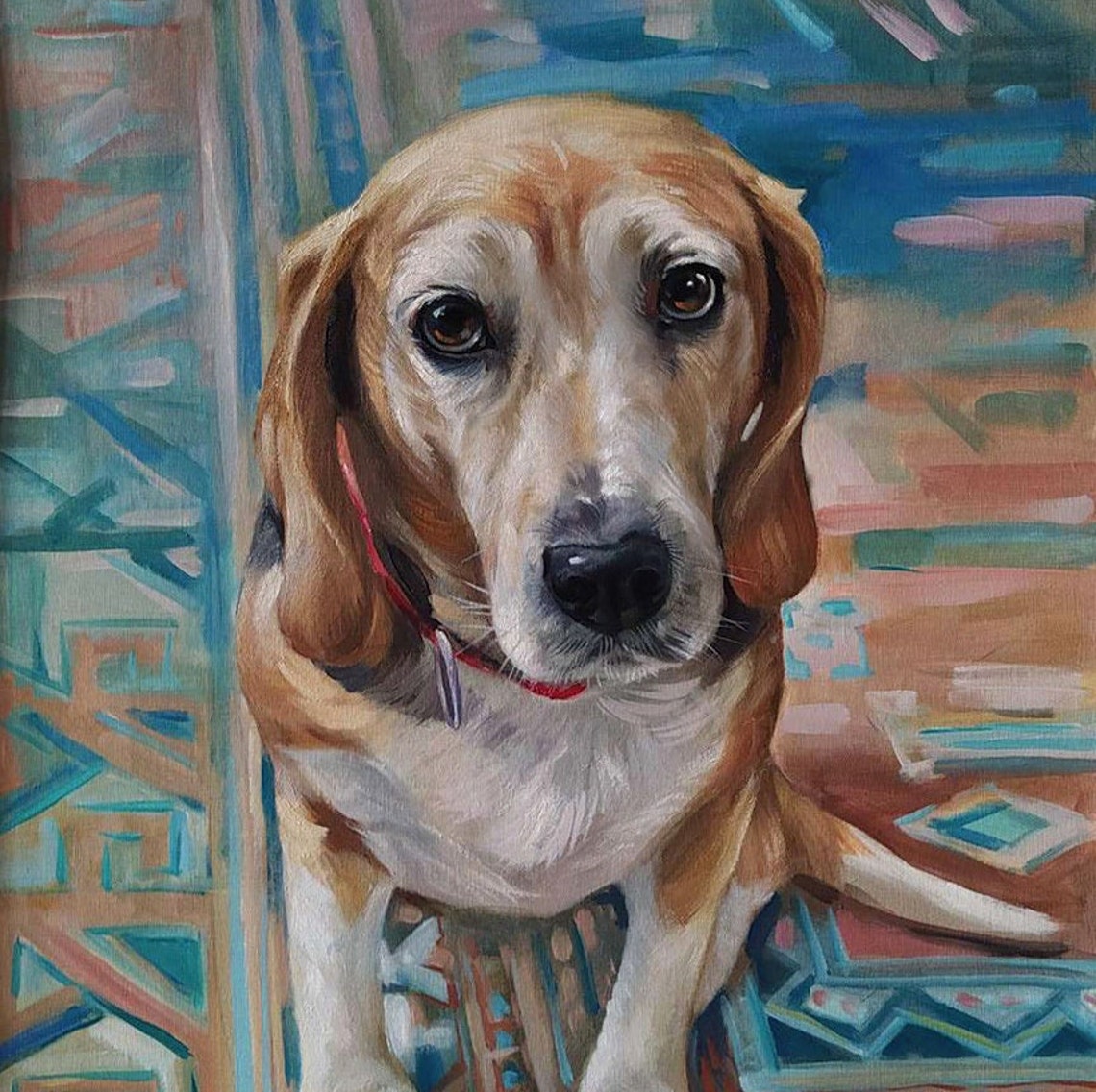 Custom Oil Painting Of Your Beloved Pet Pet Portrait Commission Handmade Pet Portrait Painting Oil On