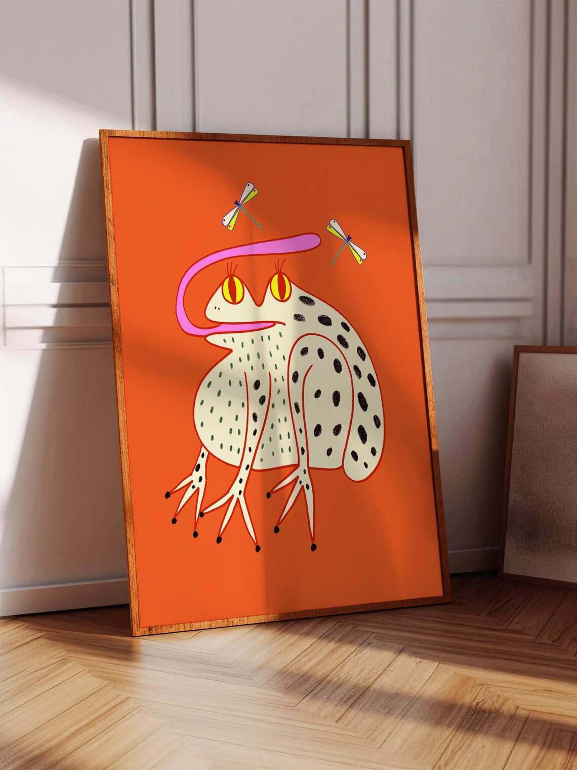 Fab Frog Art Print, Floral Home Decor