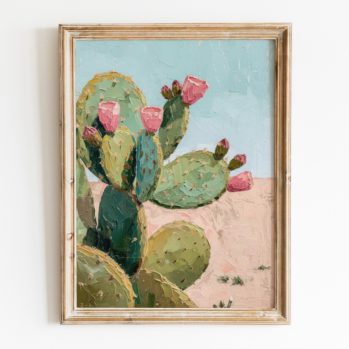 Cute Cactus Palm Springs Poster, Trendy Decor