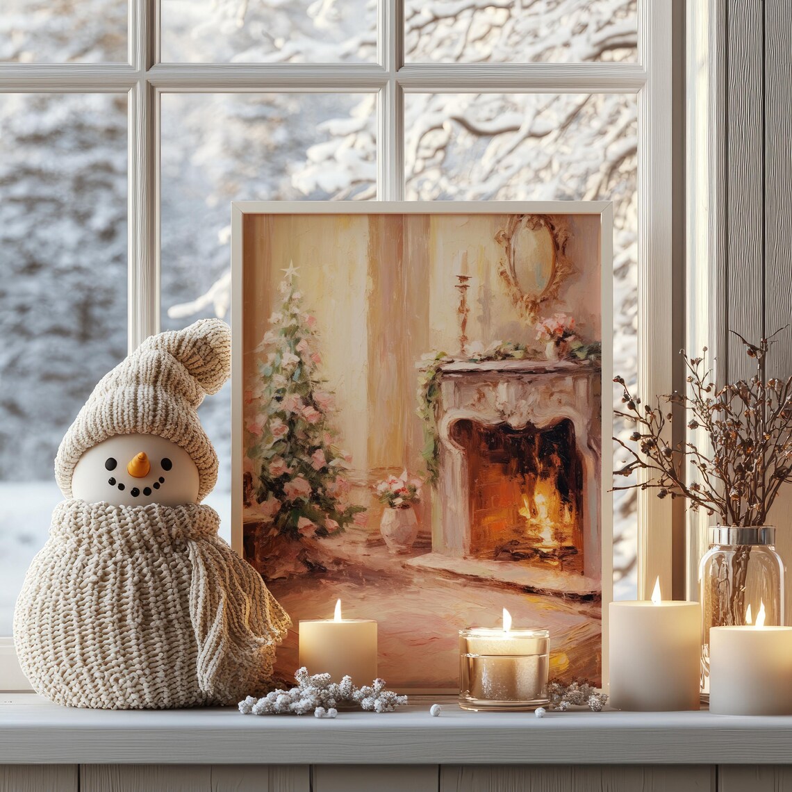 Vintage Christmas Tree Poster, Preppy Holiday Decor - Image 5