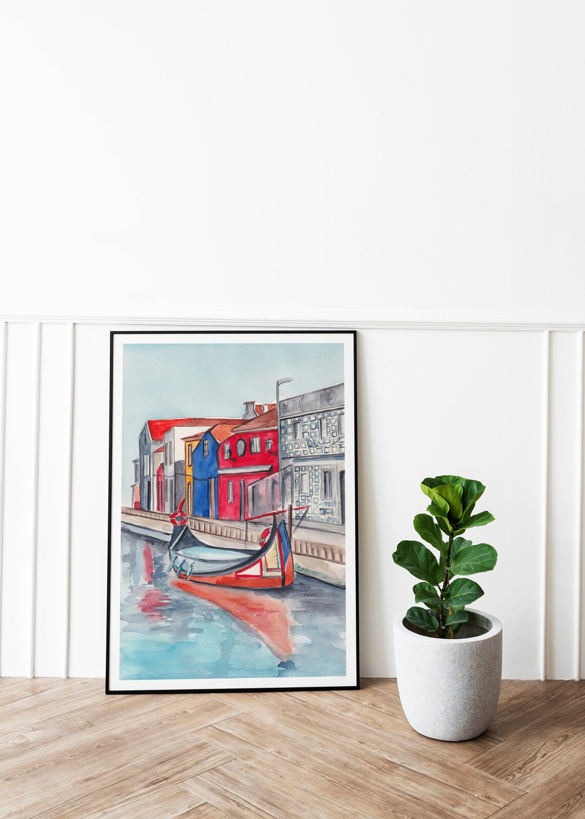 Aveiro, Portugal Travel Poster, Traditional Tile Art - Image 2