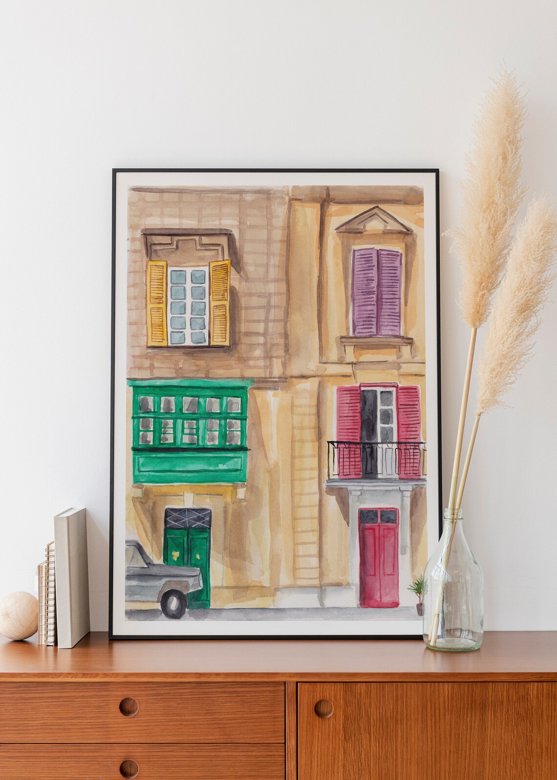 Valletta Travel Poster, Mediterranean Cityscape - Image 4