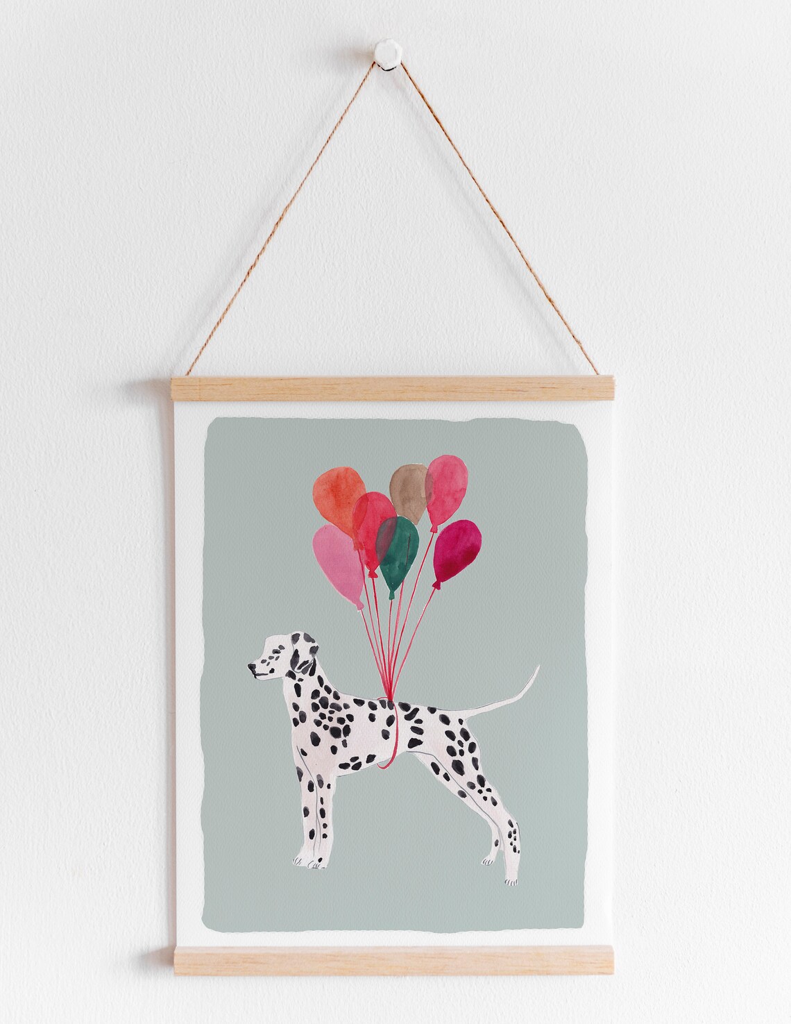 Dalmatian Dog and Balloon Nursery Wall Art Print - Image 3