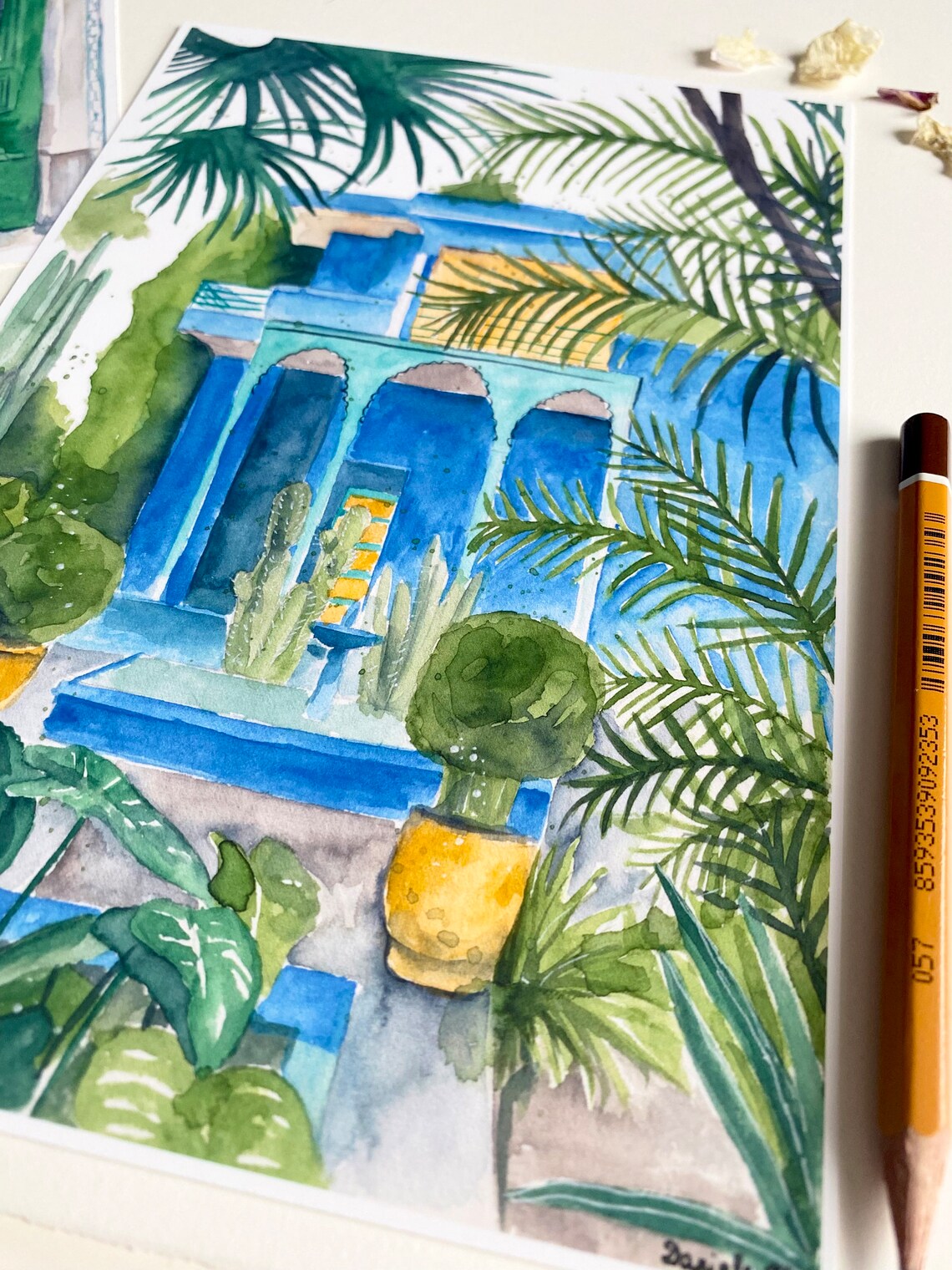 Jardin Majorelle Marrakech Botanical Travel Poster - Image 2