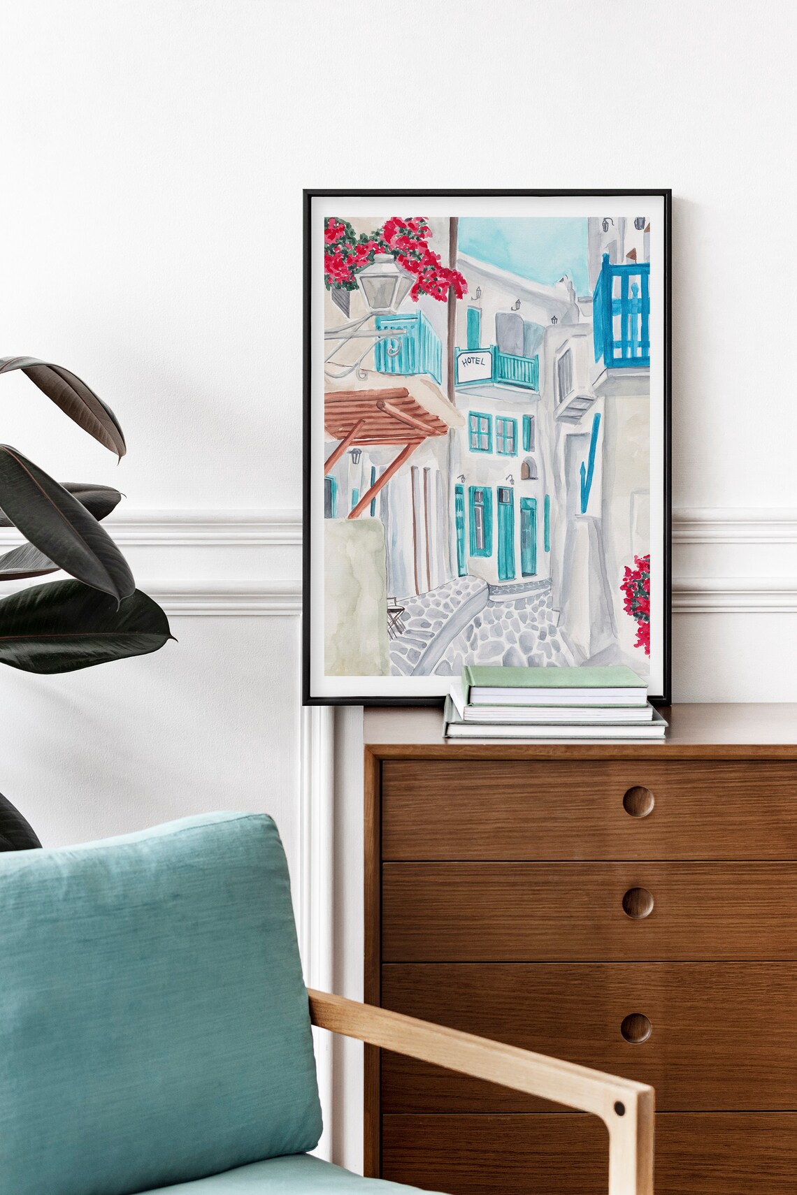 Mykonos Travel Poster, Greek Island Wall Decor - Image 3