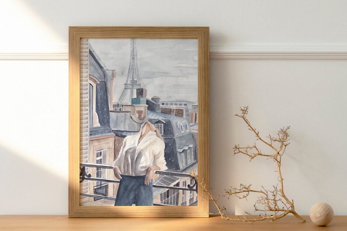 Parisian Balcony Eiffel Tower Paris Travel Poster - Image 2