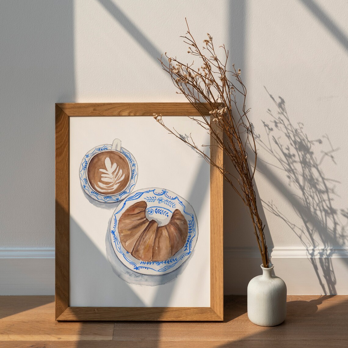 Coffee Croissant Brunch Club, Modern Kitchen Art Print - Image 2