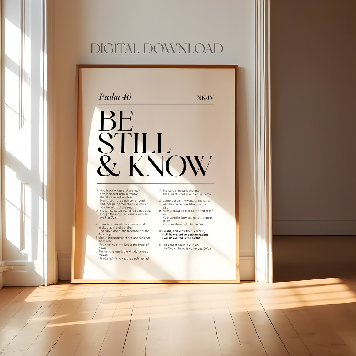Psalm 46 Be Still And Know Christian Art Print - Image 3