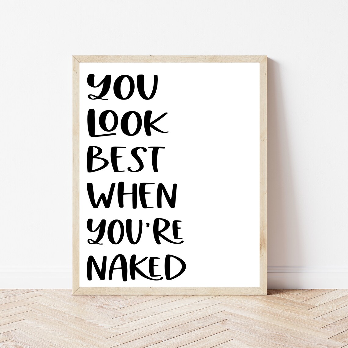 Black White Print Bathroom Get Naked Sign Wall Decor Funny Master Art Apartment Naughty