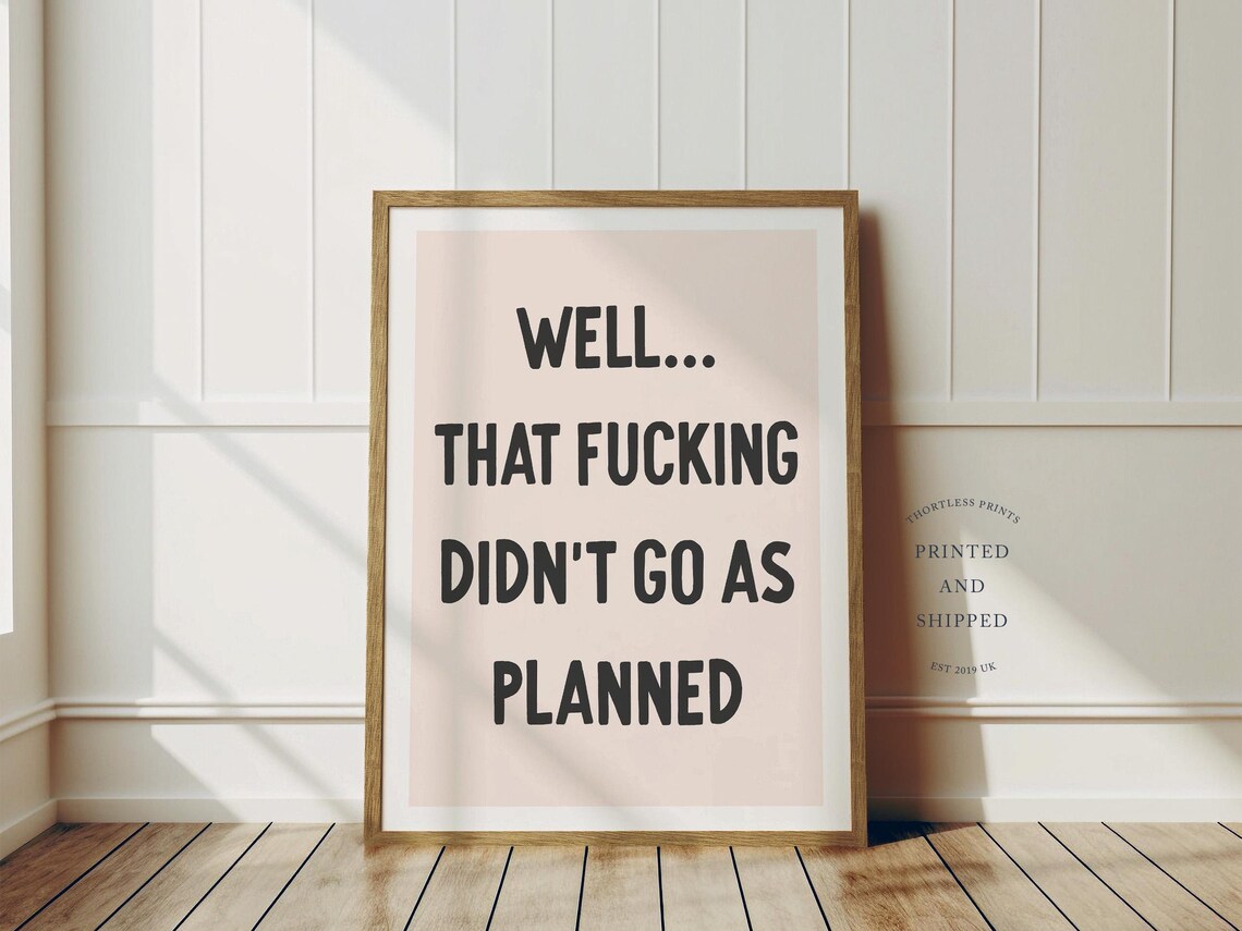 Well That Didn't Go As Planned Funny Poster