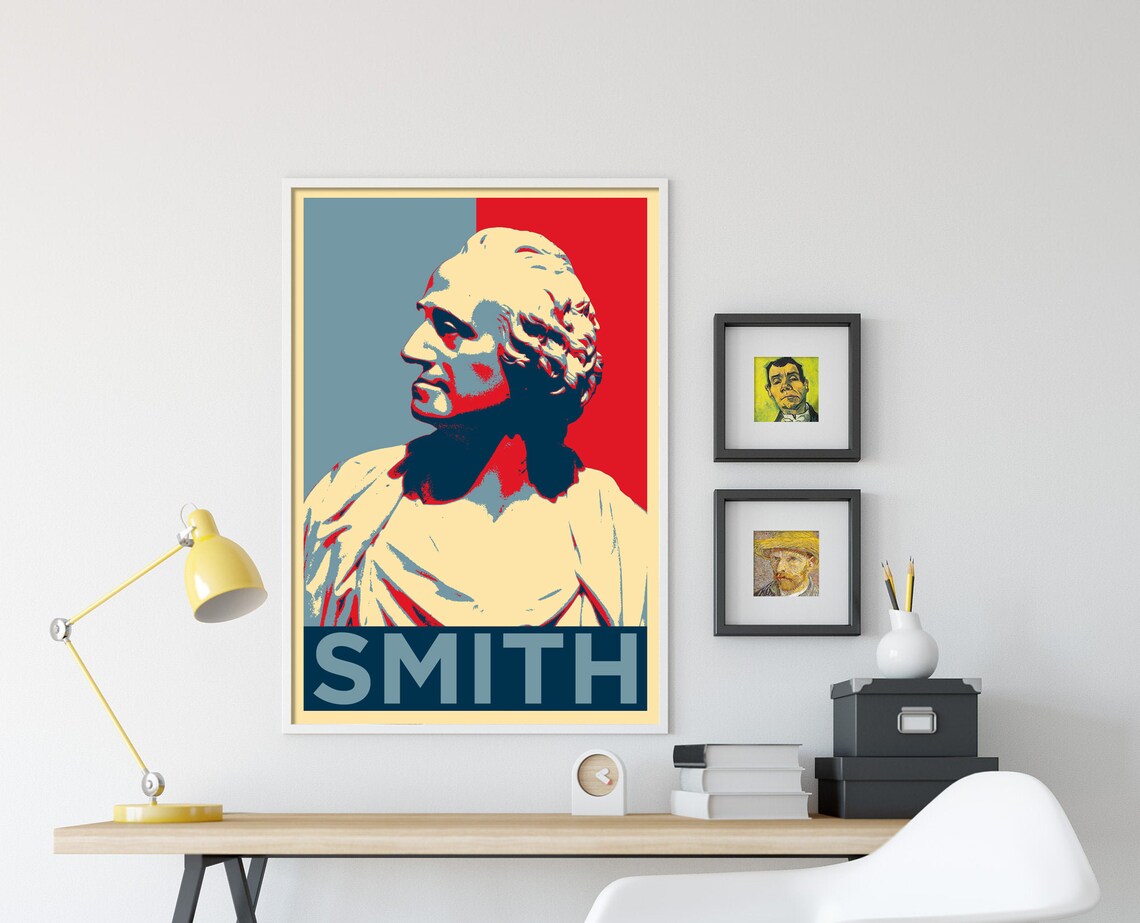 Adam Smith Art Print, Economist Portrait - Image 4