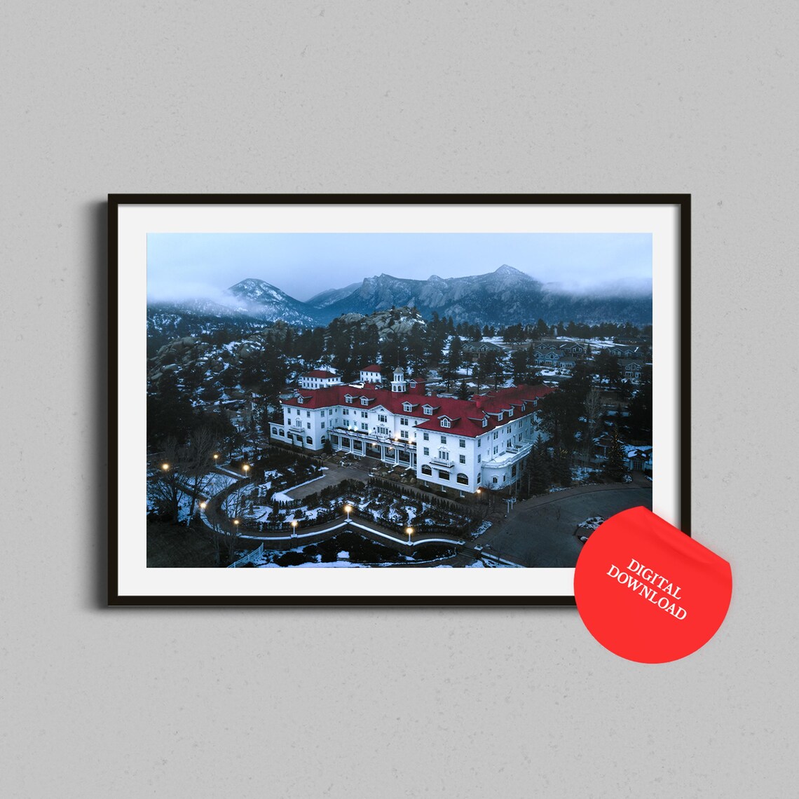 Estes Park Hotel Colorado Mountains Travel Poster