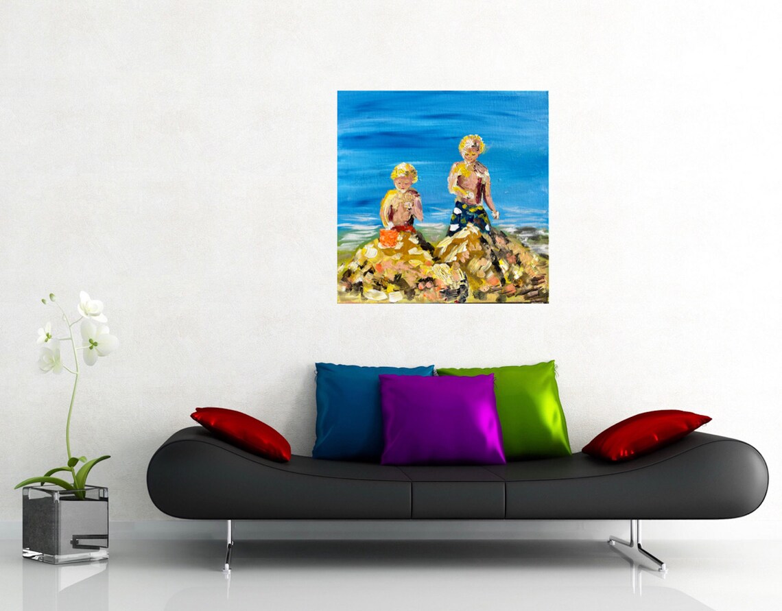 Abstract Custom Portrait, Beach Boys Wall Art Print - Image 3