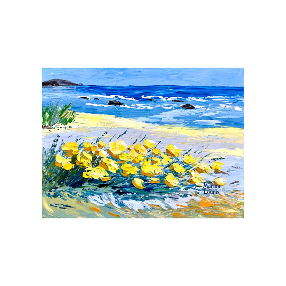 Beach Path Floral Art, Florida Coastal Wall Art Print