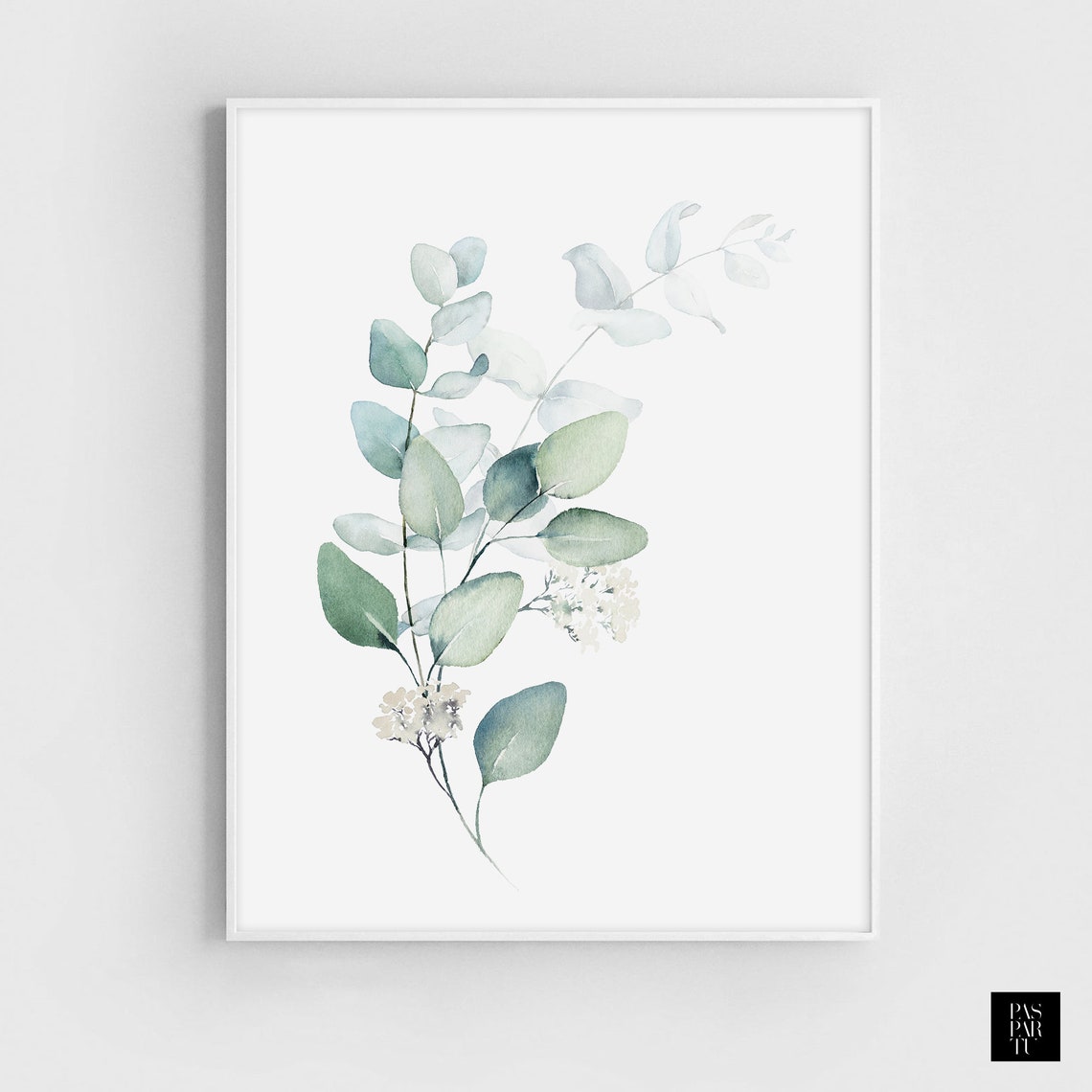 Wash Your Worries Away Eucalyptus Bathroom Art Print - Image 2