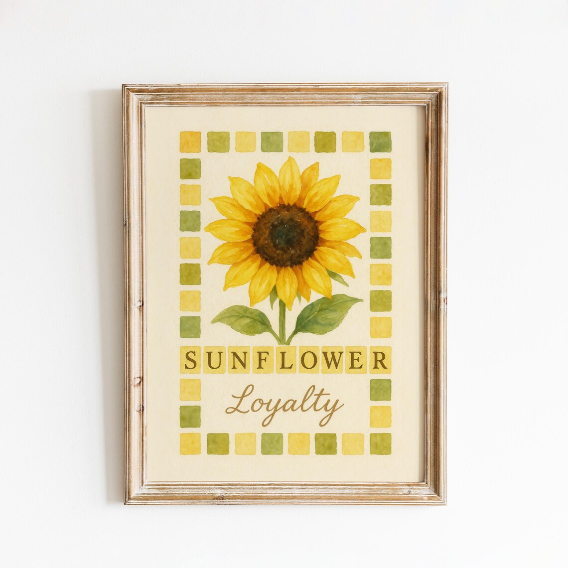 Sunflower Loyalty Vintage Botanical Yellow Floral Summer Poster