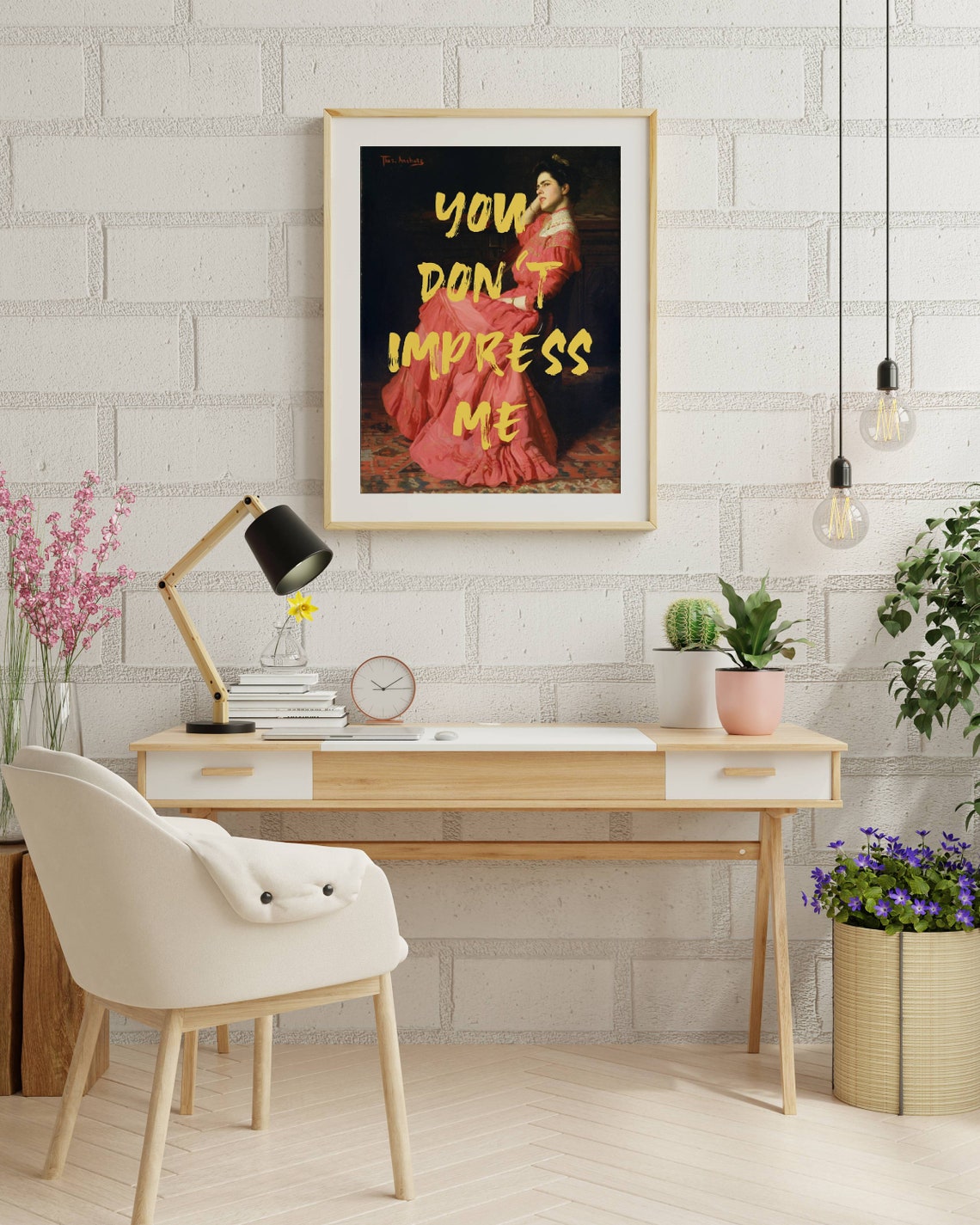 You Dont Impress Me Altered Classical Painting Sassy Art Poster - Image 2