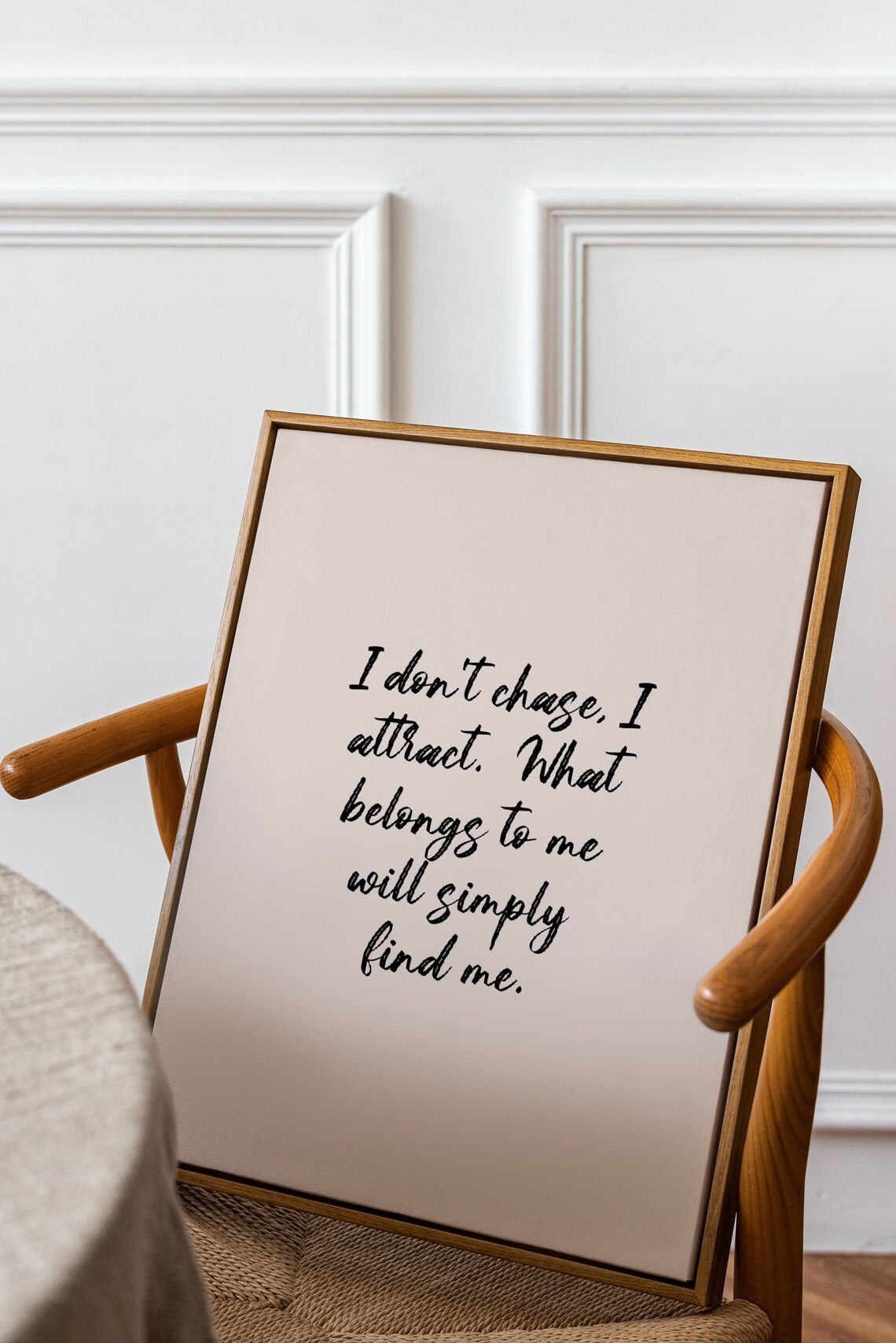 I Do Not Chase I Attract Manifestation Quote Affirmation Poster - Image 2