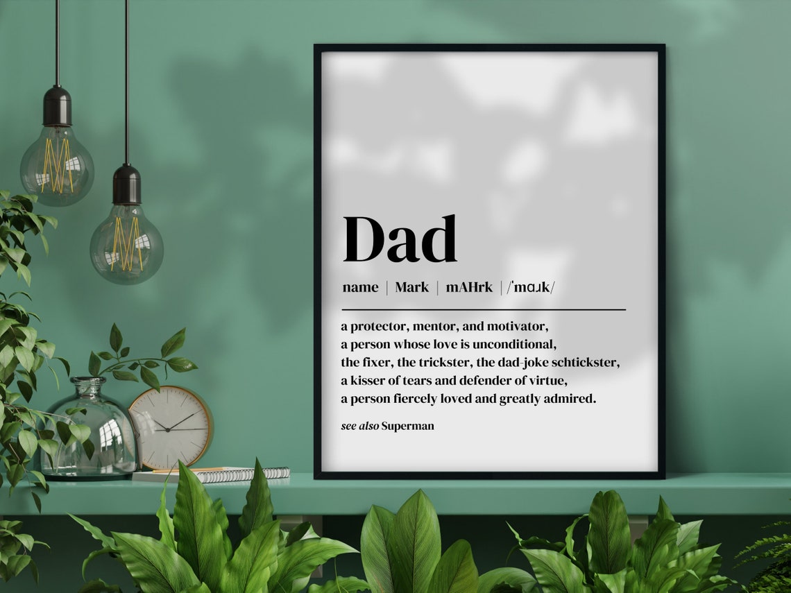 Personalized Dad Dictionary Definition Gift Fathers Day Poster - Image 2