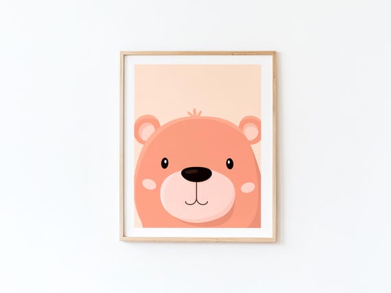 Minimalist Baby Room Wall Decoration By Tendre Imaginaire Decorative Illustration To Frame