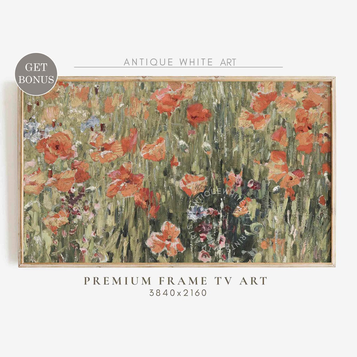 Wildflowers Vintage Art Print, Summer Aesthetic Decor
