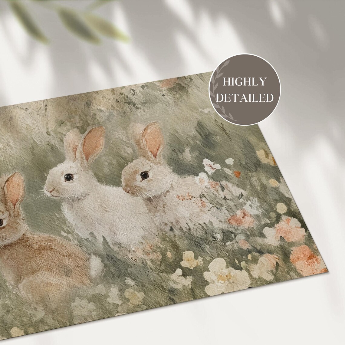Easter Bunnies Painting, Easter Nursery Decor - Image 4