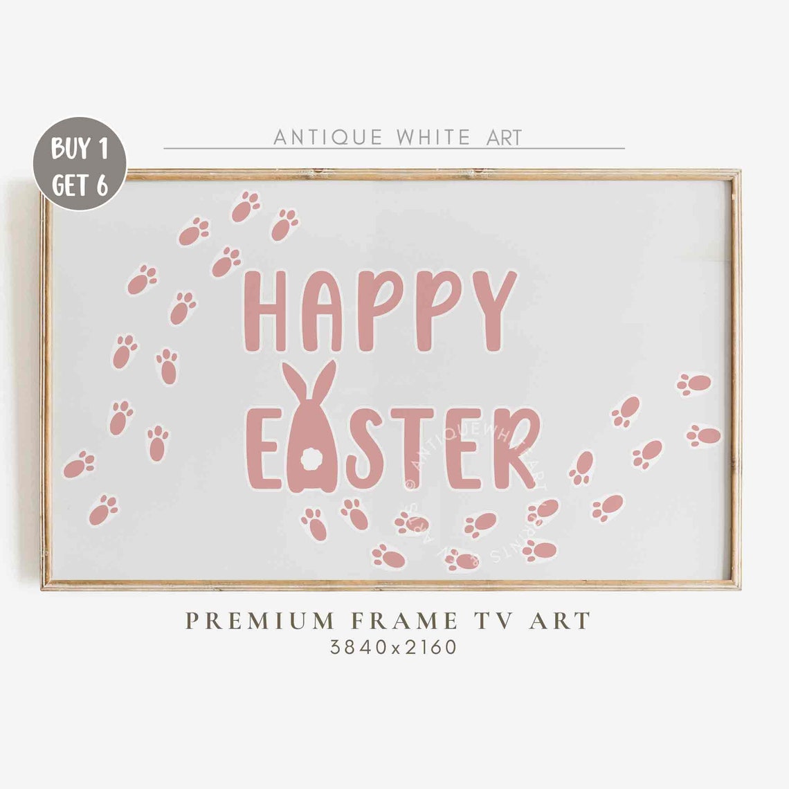 Happy Easter Frame Tv Art Easter Bunny Art For Kids Easter Art For Frame Tv Nursery Print Cute Easter Decor Tv322