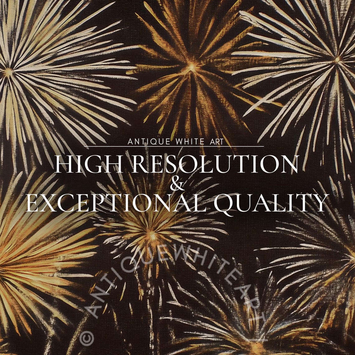 New Year Frame Tv Art Fireworks Art For Tv Year End Party Decor New Year Art Farmhouse Painting New Year Holiday Decor Wa102 - Image 4