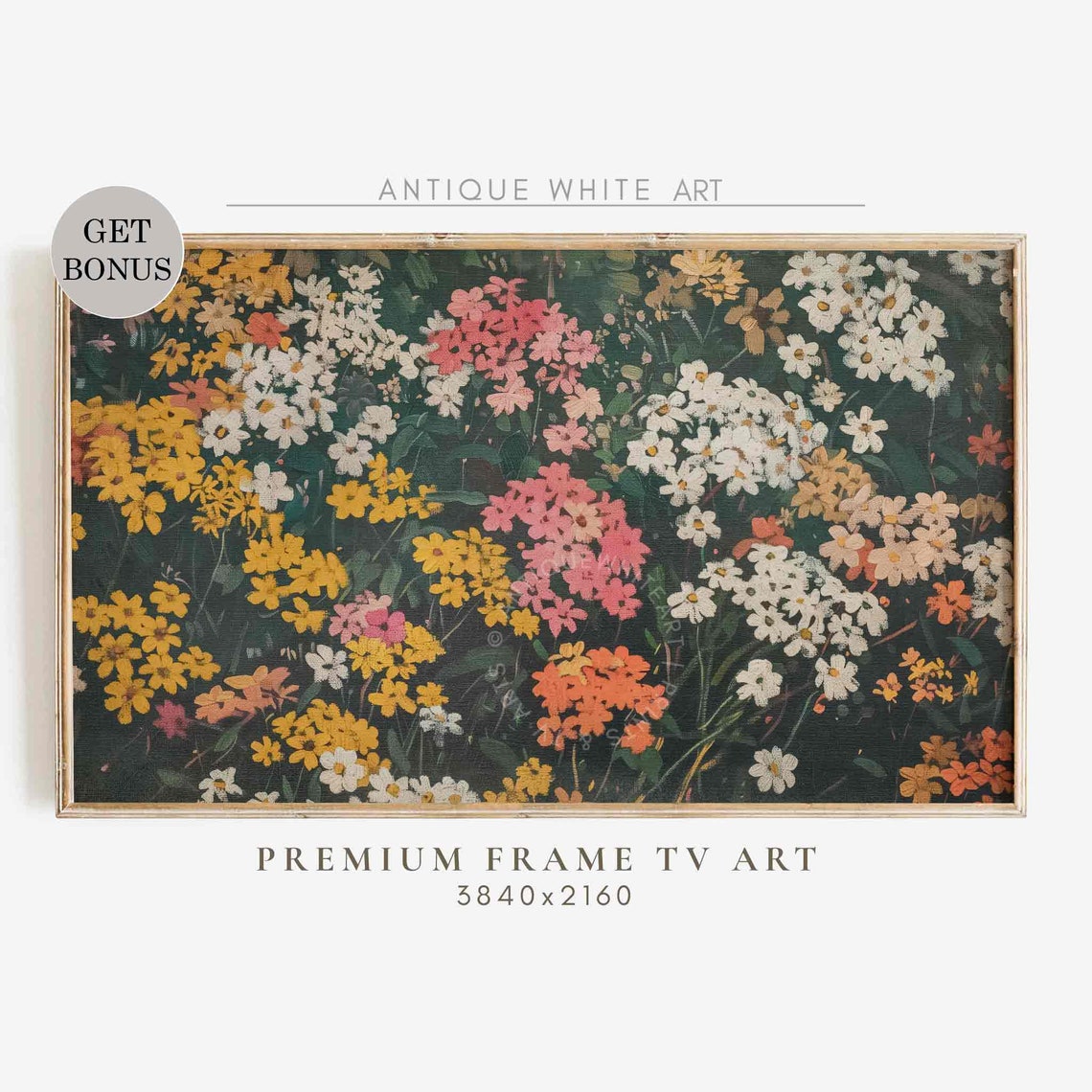 Flowers Frame Tv Art Abstract Wildflowers Painting Colorful Tv Art Flowers Art Summer Floral Art For Tv Tv420 - Image 4