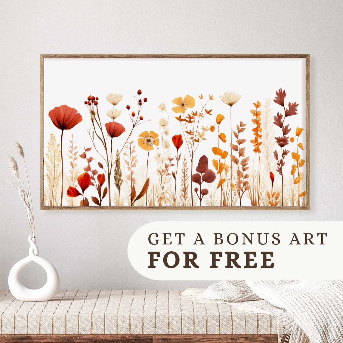 Autumn Script Typography Botanical Fall Season Wall Art Print - Image 3