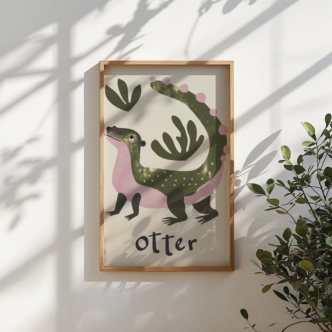 Otter Nursery Wall Art Print, Neutral Kids Room - Image 4