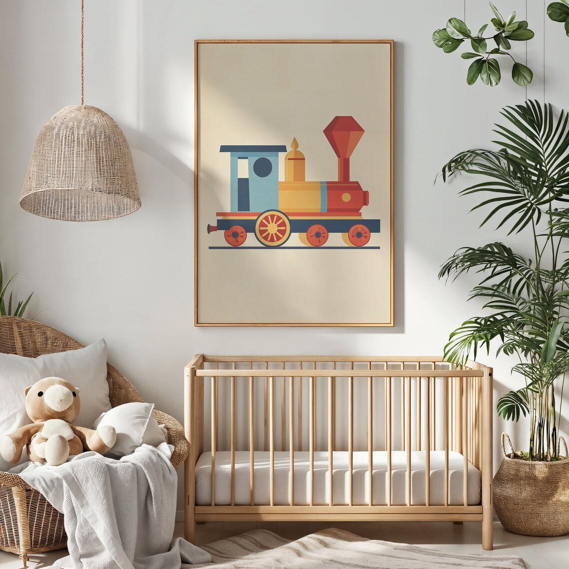 Vintage Train Nursery Art Print, Retro Locomotive - Image 2
