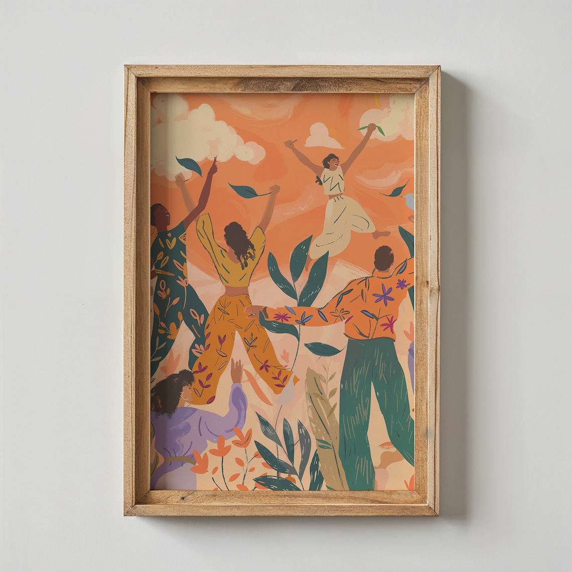 Diverse Friendship Celebration, Nursery Wall Art Print