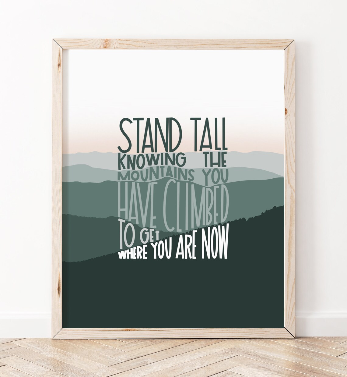 Stand Tall Positive Affirmation Poster Mental Health Motivational Wall Art Decor Classroom