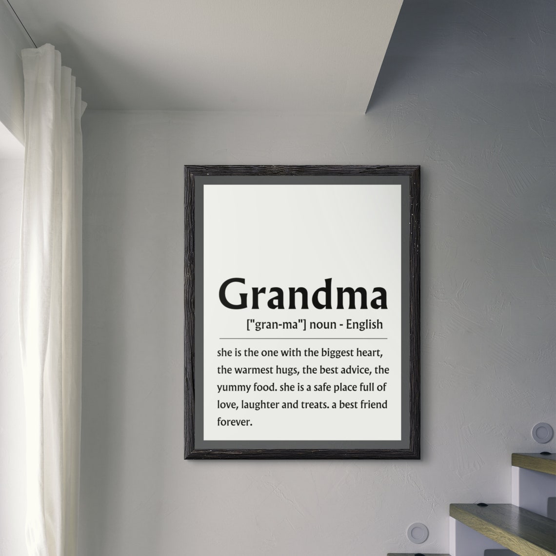 Grandma Definition Sign Best Friend Gift Black Type Wall Poster - Image 8
