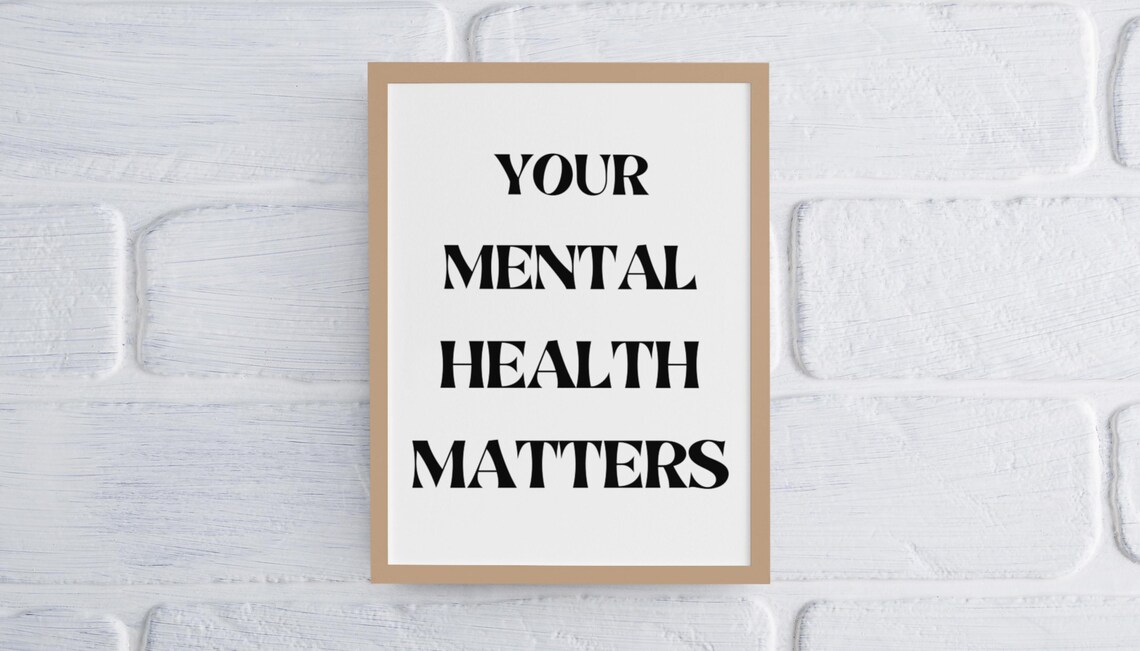 Your Mental Health Matters Set Of 3 Colorful Typography Poster Bundle - Image 5