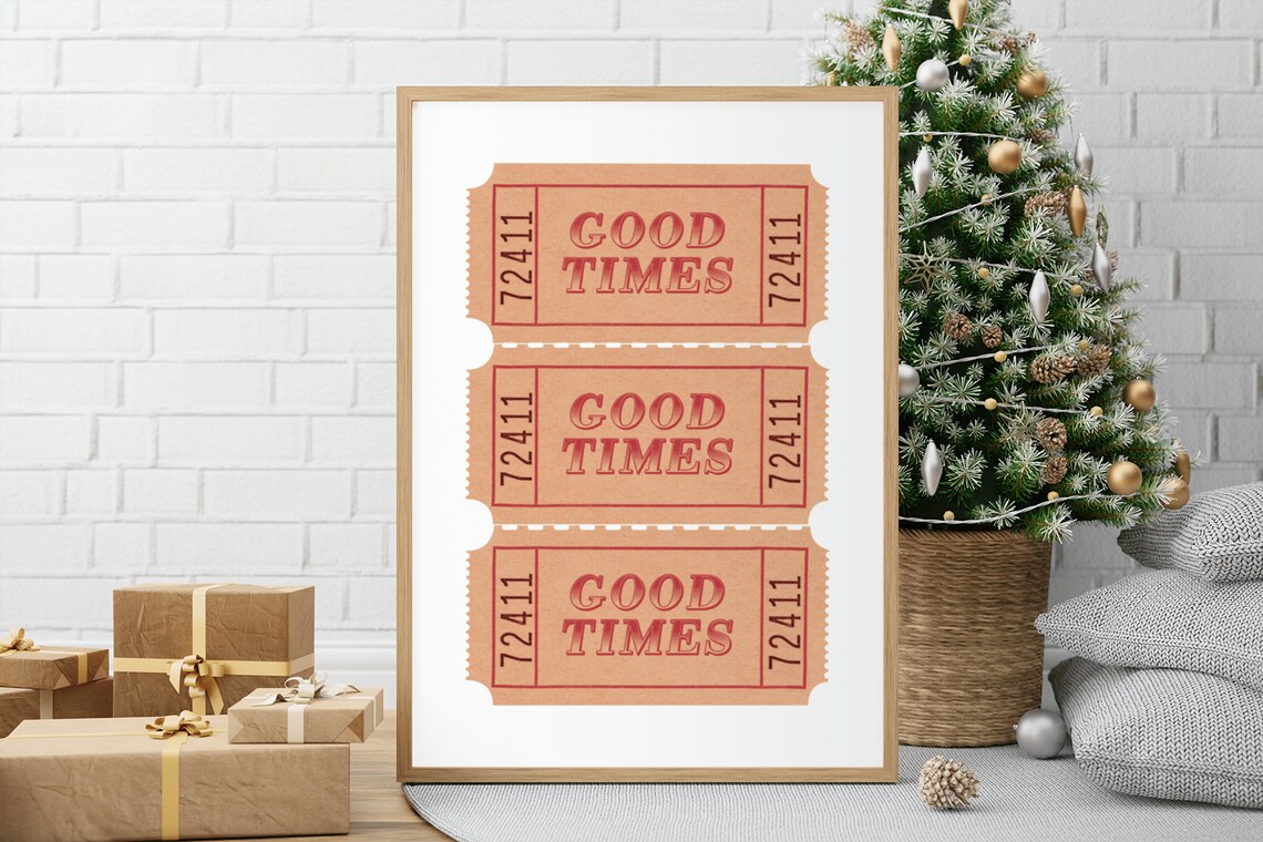 Good Times Vintage Ticket Stub Retro Nostalgia Framed Poster - Image 3
