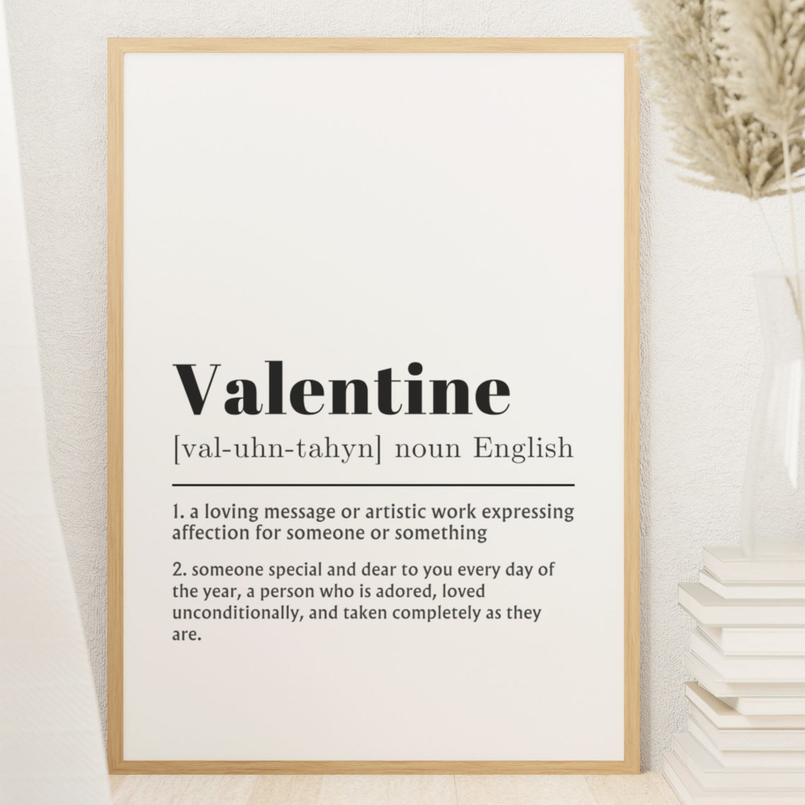 Valentine Dictionary Definition Meaning Quote Romantic Gift Poster - Image 5