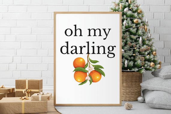 Oh My Darling Clementine Clementine Print Clementine Nursery Decor Clementine Baby Orange Fruit Print Citrus Wall Art Fruit Poster