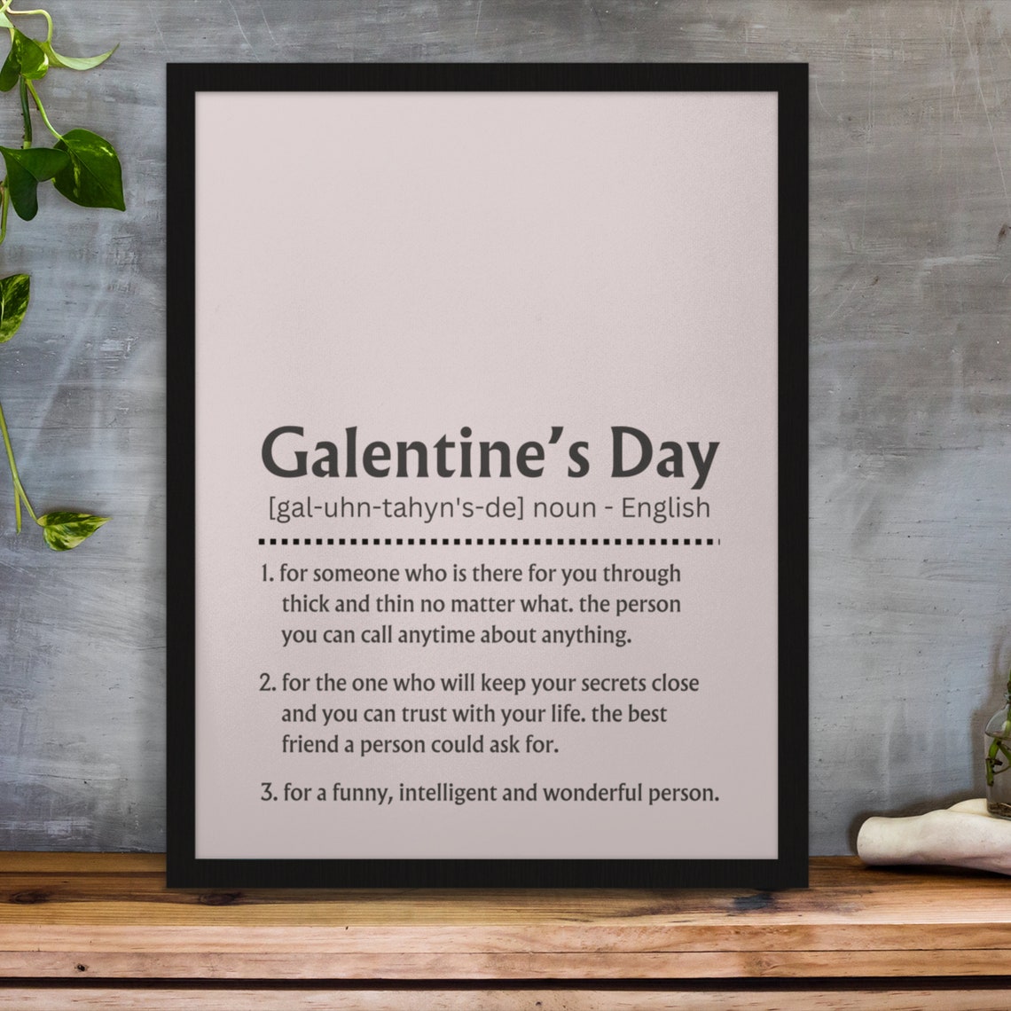 Galentines Day Definition Sign Best Friend Gift For Her Poster - Image 7