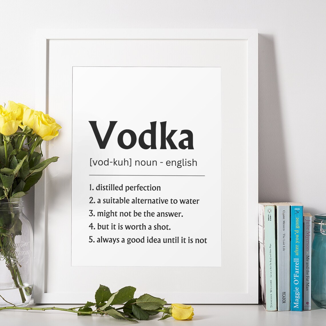Vodka Definition Funny Quote Bar Cart Home Bar Decor Gift Poster - Image 3