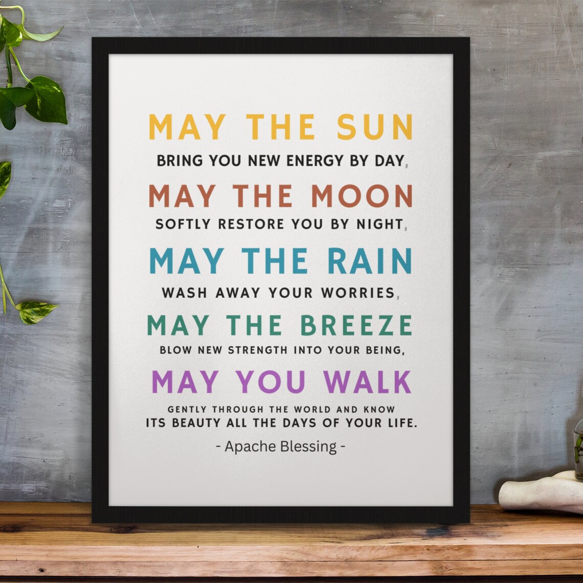 Apache Blessing Quote Art Print, Nursery Decor - Image 4