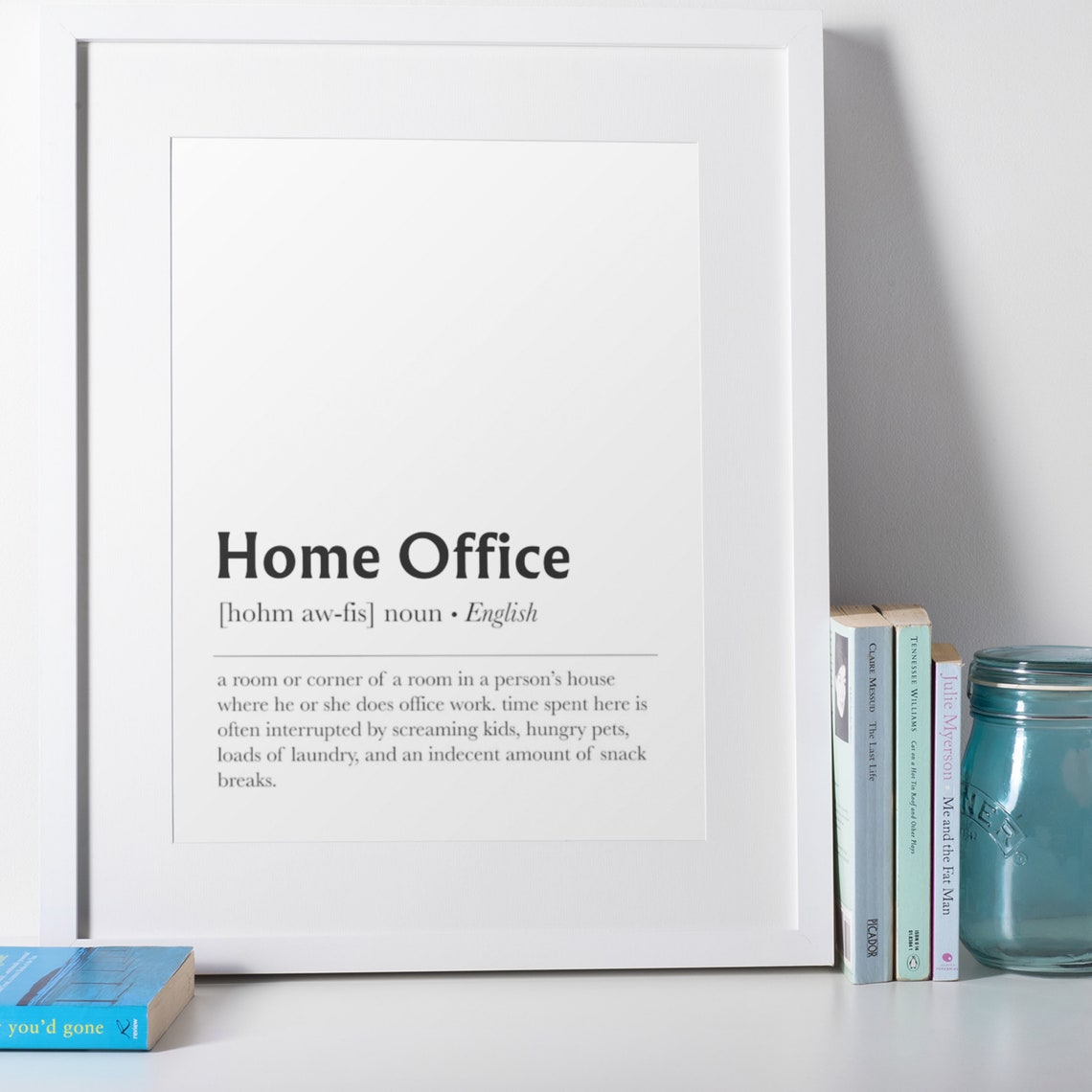 Funny Home Office Definition For Remote Work From Home Wall Art - Image 2