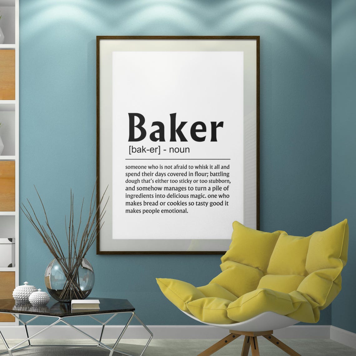 Baker Definition Funny Cooking Quote Kitchen Gift Wall Poster - Image 5