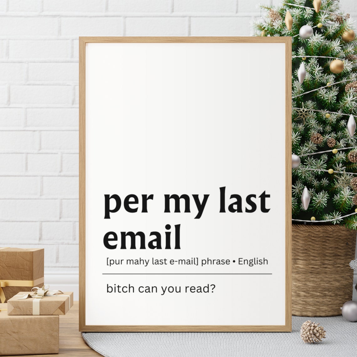 Per My Last Email Funny Office Quote Definition Coworker Wall Poster - Image 9