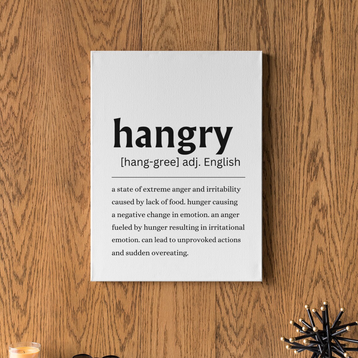 Hangry Funny Definition Kitchen Food Quote Humor Wall Poster - Image 7