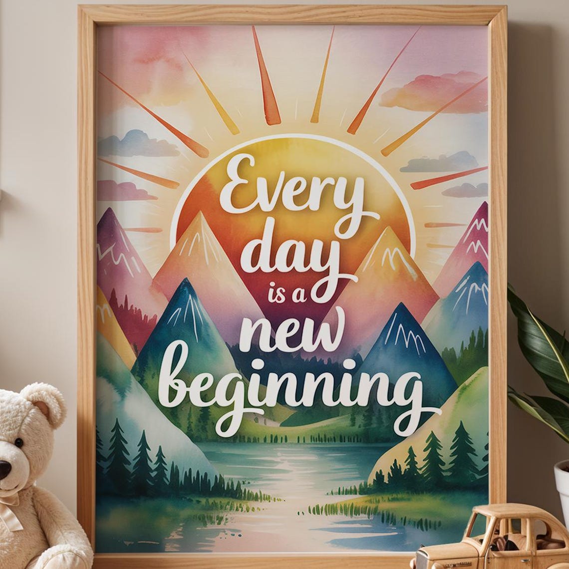 Wall Decor For Nursery Or Kids Room Inspirational Poster