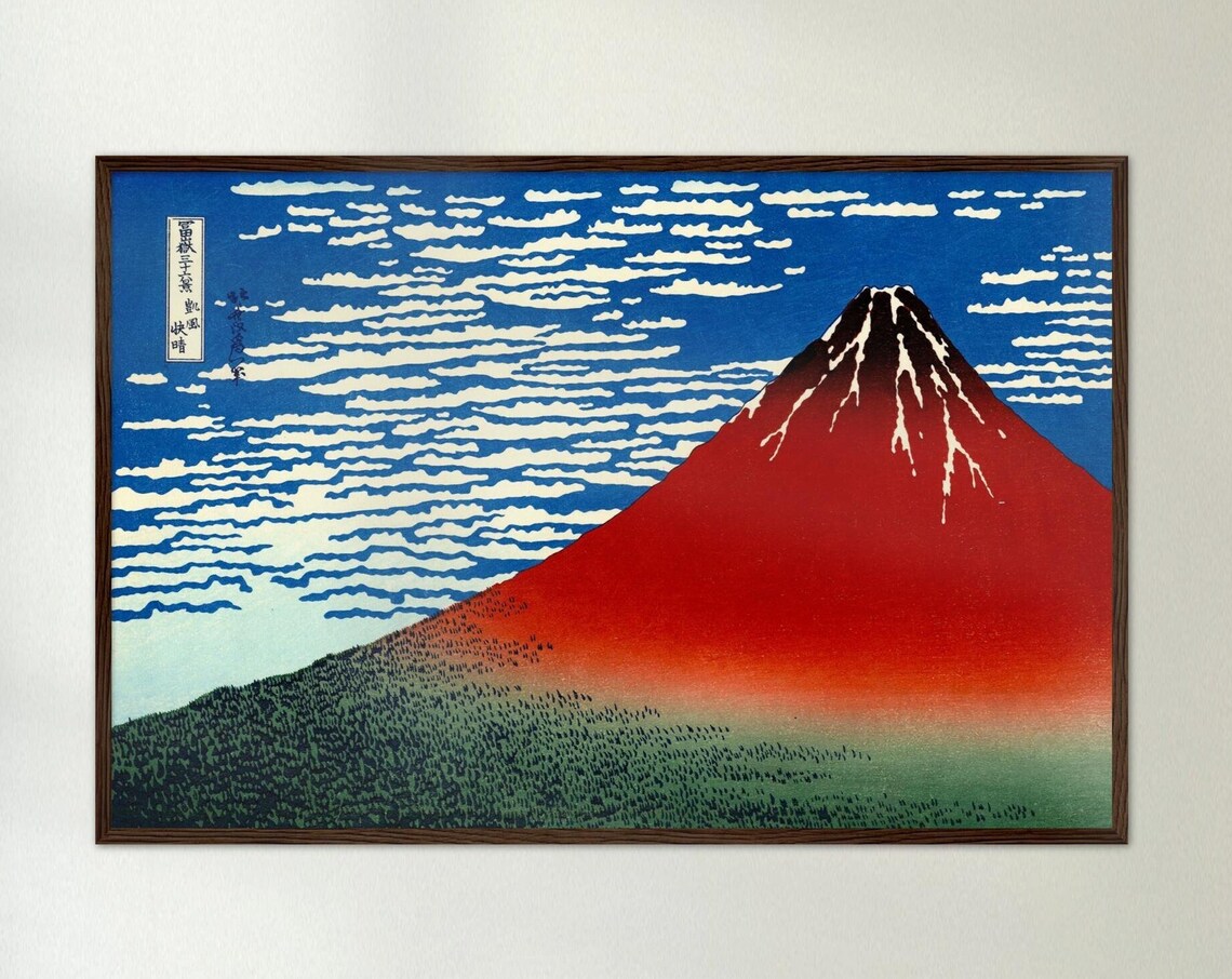 Hokusai Ukiyo-E Mount Fuji, Japanese Art Print
